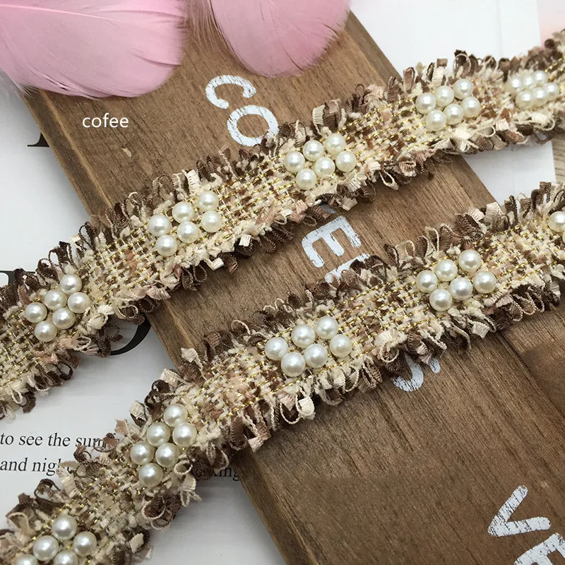 3 см жемчуг ручной работы Бисероплетение кружевная лента головной убор Одежда