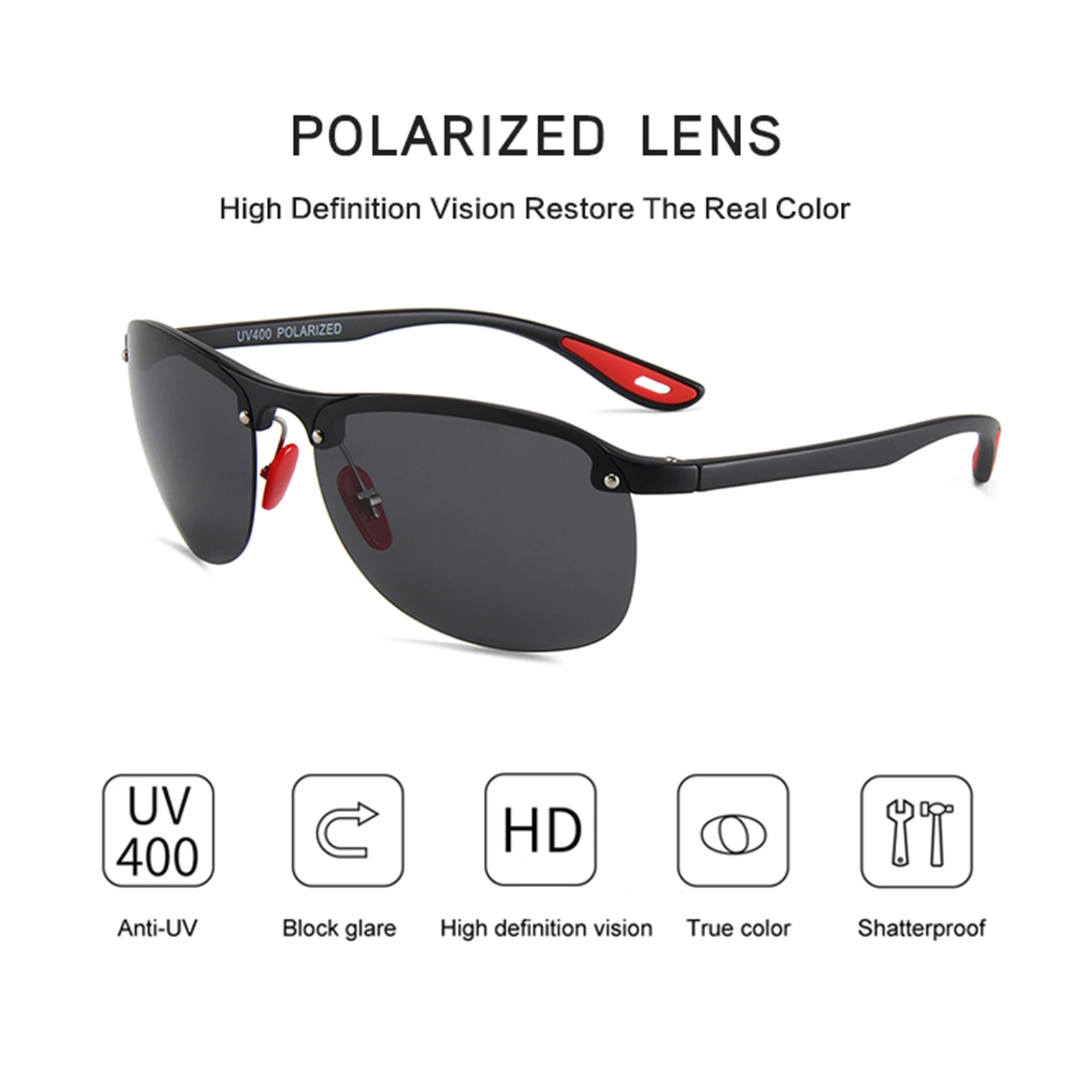 Мужские и женские классические поляризационные солнцезащитные очки CONCHEN UV400 2019 |