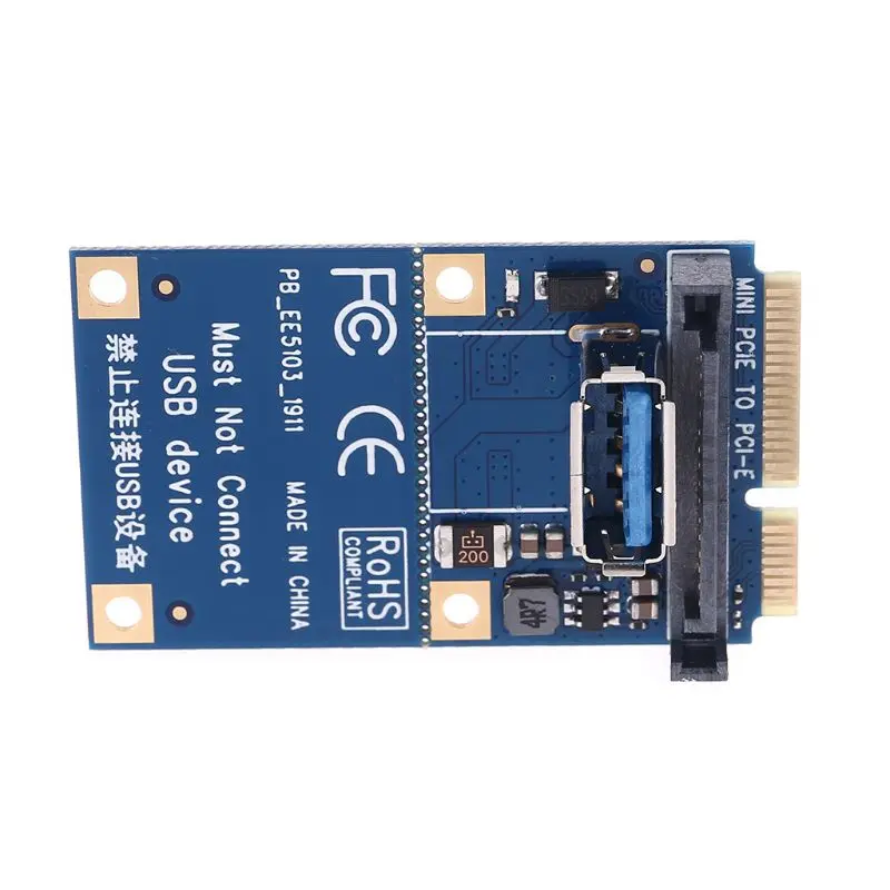 Переходник Mini PCIE на PCI-E X1 переходник с портом для карт памяти ПК графическая карта