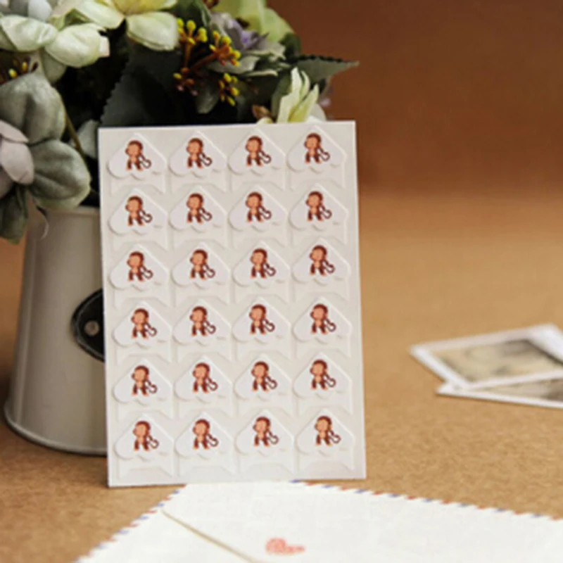 24 шт DIY мультфильм милые животные уголок бумажные наклейки для