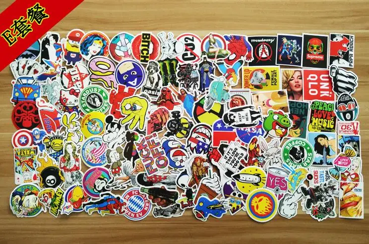 100 шт стикер s DIY Наклейка для скрапбукинга набор Водонепроницаемый Граффити стикер для багажа винтажный стикер для канцелярских товаров - Цвет: E