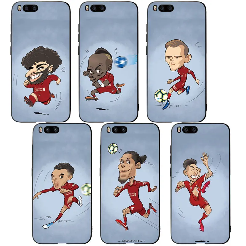 Чехол для мягких телефонов RKQ Football Van Dijk Salah Mane для Xiaomi Redmi A1 A2 4X 5A 5 Plus 8 9 Lite Note 6 7 Pro.