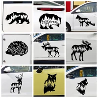 lovely animal world car sticker decal car styling motorcycle body cool covers blacksilver