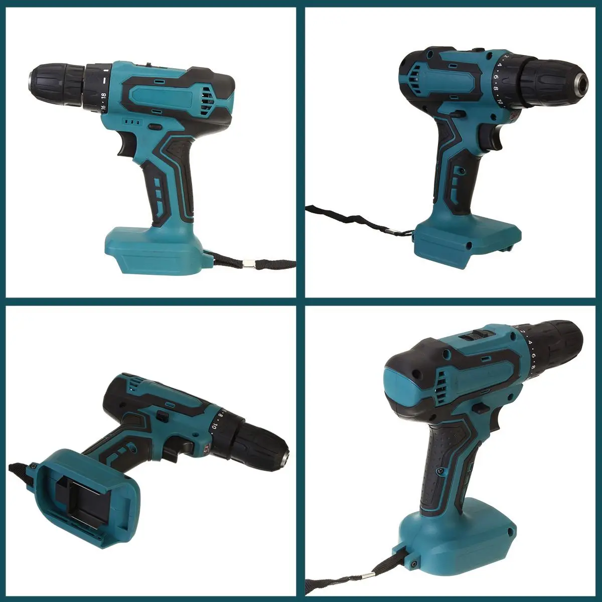 

18V 90N.m 10mm/13mm Electric Drill Cordless Hand Drill Screwdriver without Rechargable Lithium-Ion Battery for Makita battery