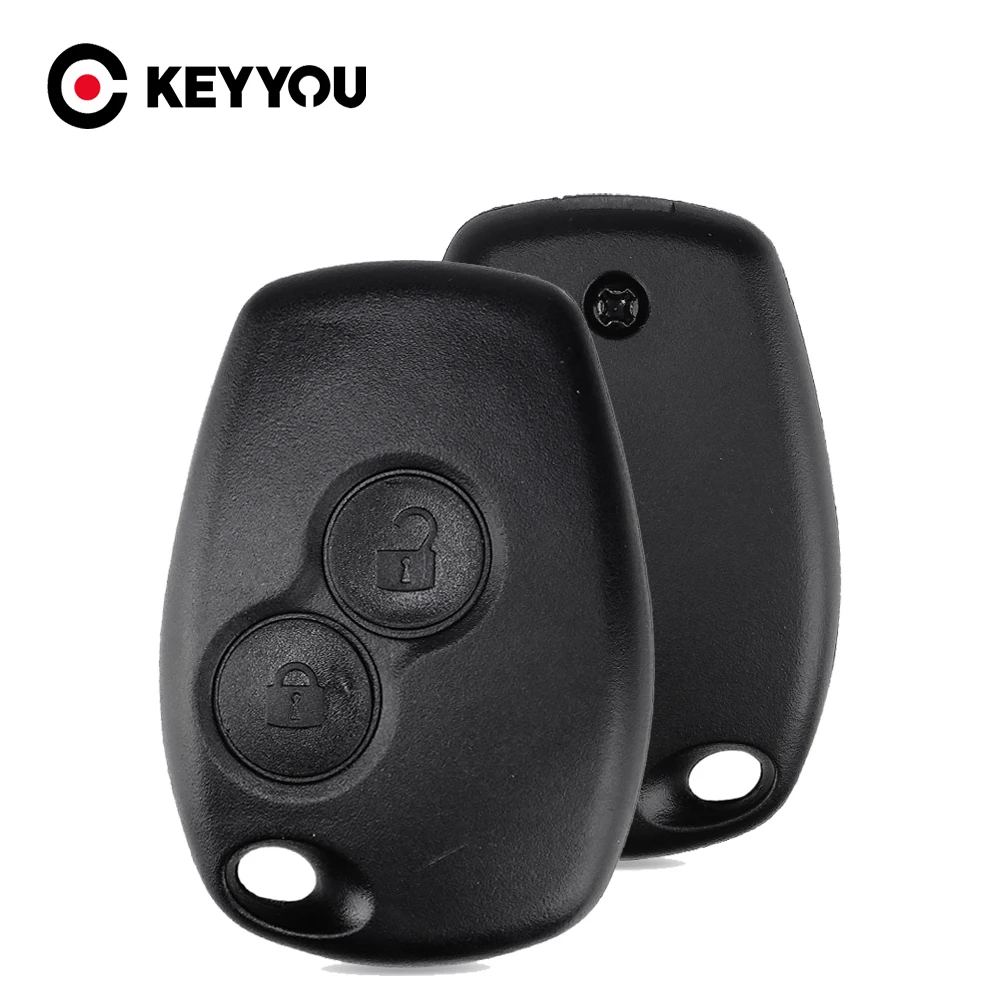 KEYYOU 2 Button Key Shell Case For Renault Megane Modus Espace Laguna Duster Logan DACIA Sandero Fluence Clio Kangoo No Blade