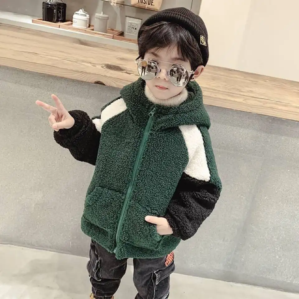 Купи New Arrival Clothing For Baby Boys Coat Hooded Fur Fur Jackets Autumn Winter Warm Thick Kids Outerwear Children Clothes 2 Colors за 1,125 рублей в магазине AliExpress