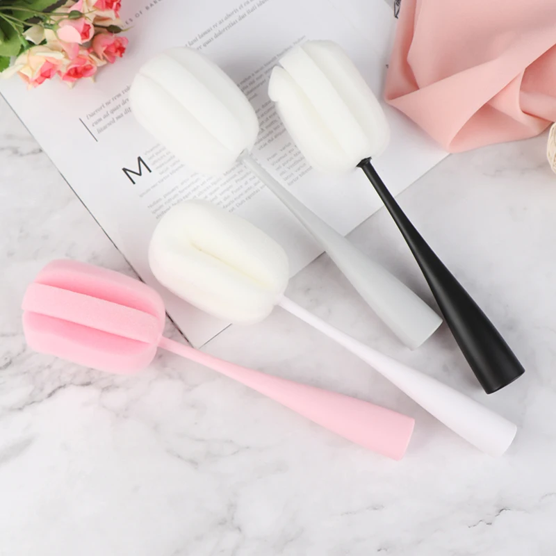 Губка с ручкой щетка для бутылки стакан мытья стекла инструмент очистки губка