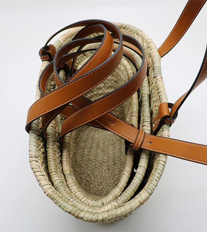 

Fashion new ladies handbags vegetable basket handbag round straw woven bag designer handbags hand bags
