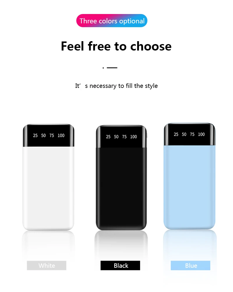 Внешний аккумулятор 10000 мАч для Xiaomi Mi 2 USB внешний аккумулятор портативное зарядное устройство Внешний аккумулятор повербанк для iPhone samsung huawei