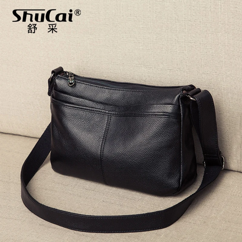 Женская сумка через плечо большая мессенджер из натуральной кожи 2019|Сумки с