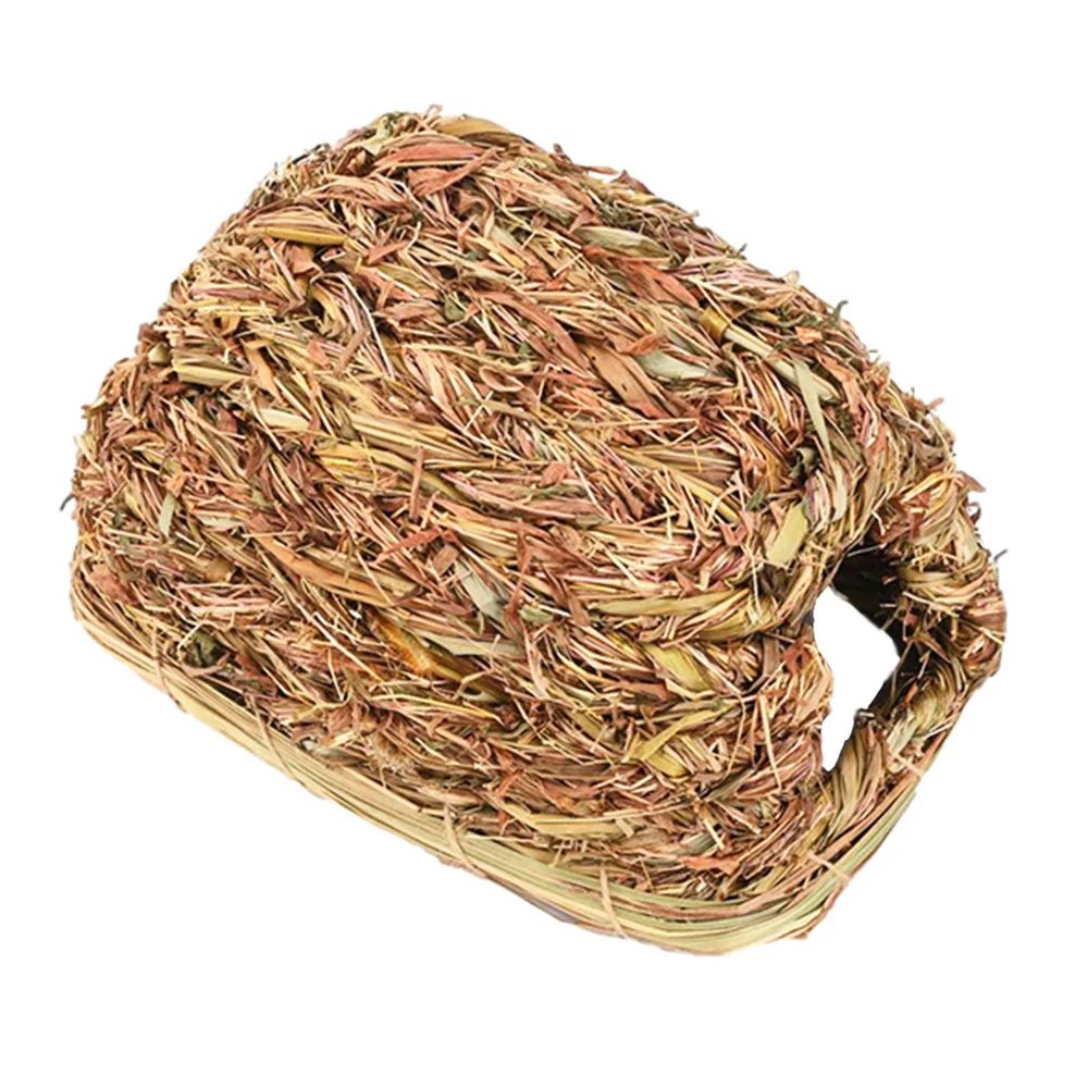 

1Pc Practical Hand-woven Grass Nest Rabbit Hut Hamster Nest Pet Supplies
