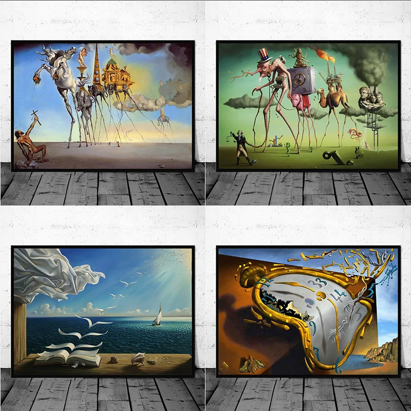

Famous Surrealism By Salvador Dali Canvas Paintings Wall Art Posters and Prints Wall Art Pictures for Living Room Decoration