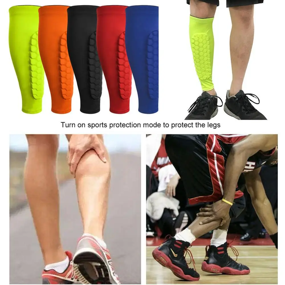 

Professional Shields Leg Basketball Legging Sports Football Shinguards Anti-collision protective Guard gear Honeycomb Shin Profe