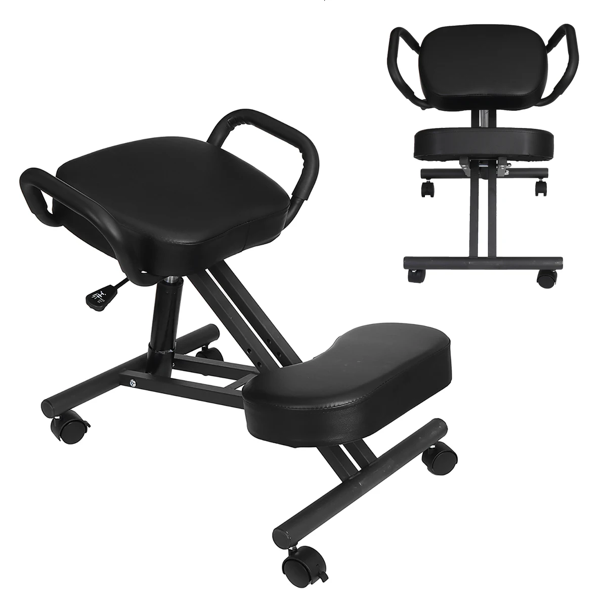 

Ergonomically Designed Computer Posture Chair Adjustable Ergonomic Kneeling Chair Home Office Knee Chair With Handle and Wheel