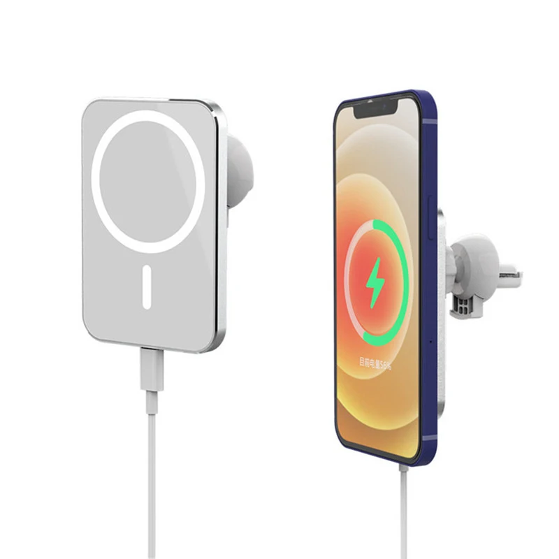 

15W Qi Magnetic Wireless Car Charger Mount for iPhone 12 Mini Pro Max Fast Charging Strong Magnet Airvent GPS Navigation Holder