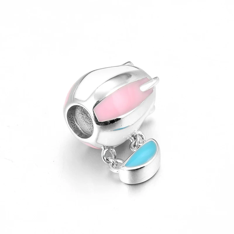 Горячая Распродажа Милый Фен для волос 925 пробы серебряный синий розовый эмаль