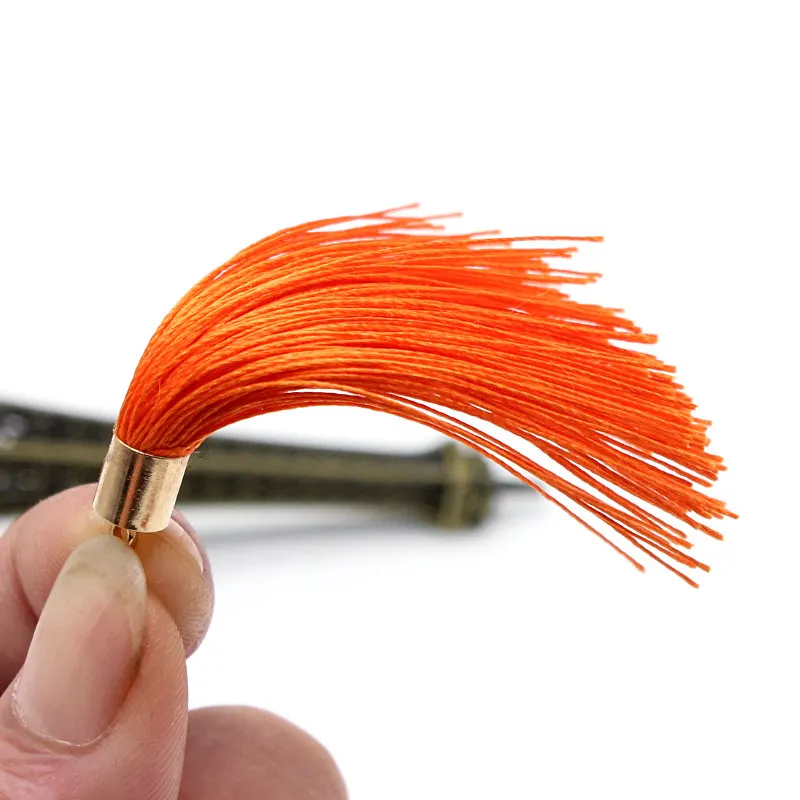 Винтажные кисточки из кожи и шелка 55 мм 10 шт. | Дом сад