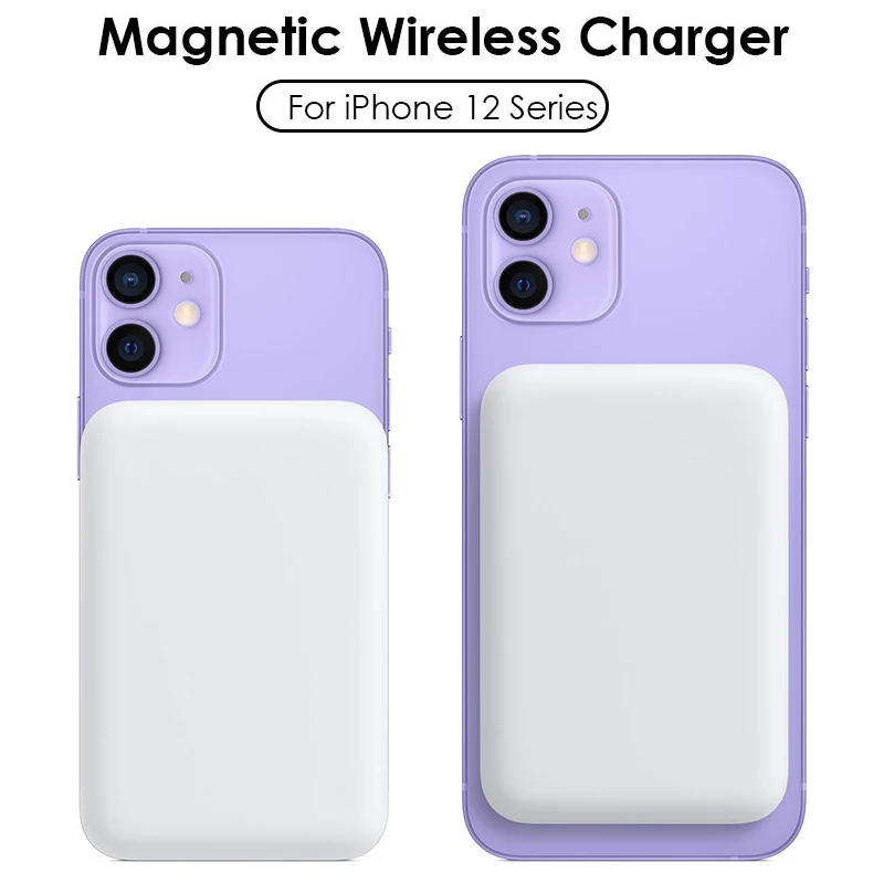 

Original For iPhone Battery Pack 5000mAh Magnetic Wireless Charging Power Bank For iPhone 12 Pro Max Back Battery 13 Charger