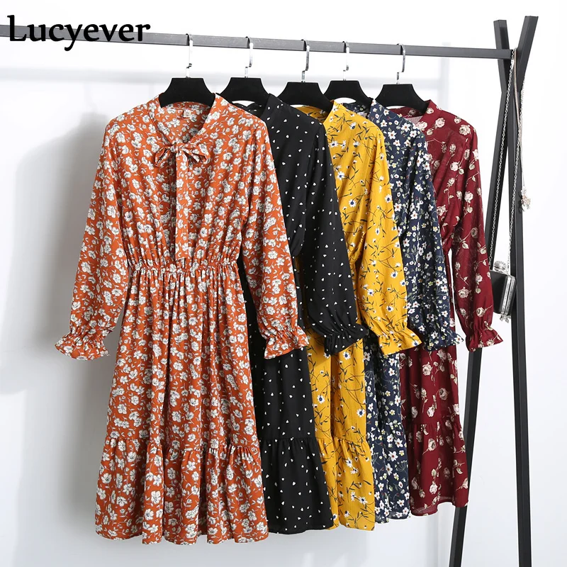 Шифоновое платье миди Lucyever женское модное пикантное элегантное вечернее в стиле