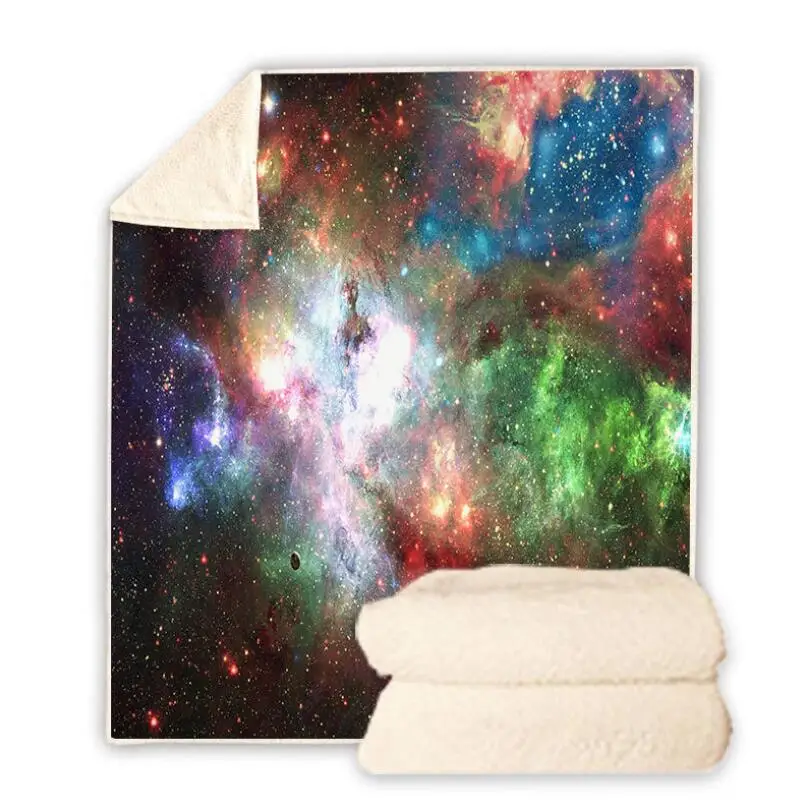 

Звездное небо галактика Забавный персонаж одеяло 3D печать шерпа одеяло на кровать домашний текстиль мечтательный стиль 05