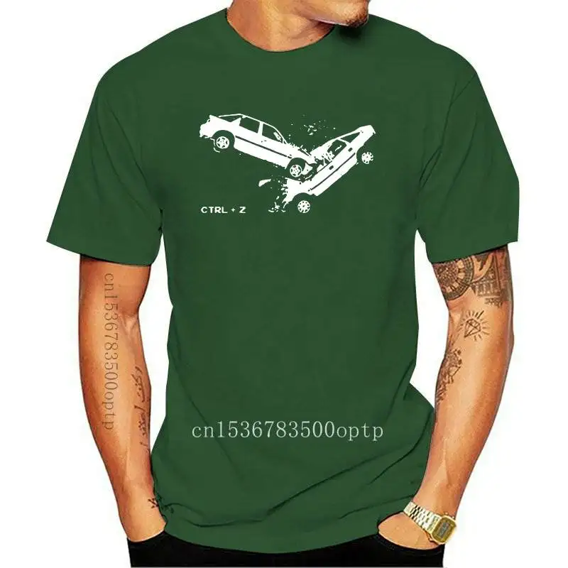 

New 2021 100% cotton traffic collision print men T shirt casual short sleeve Tshirt cool t-shirt mens tee shirt CA0108