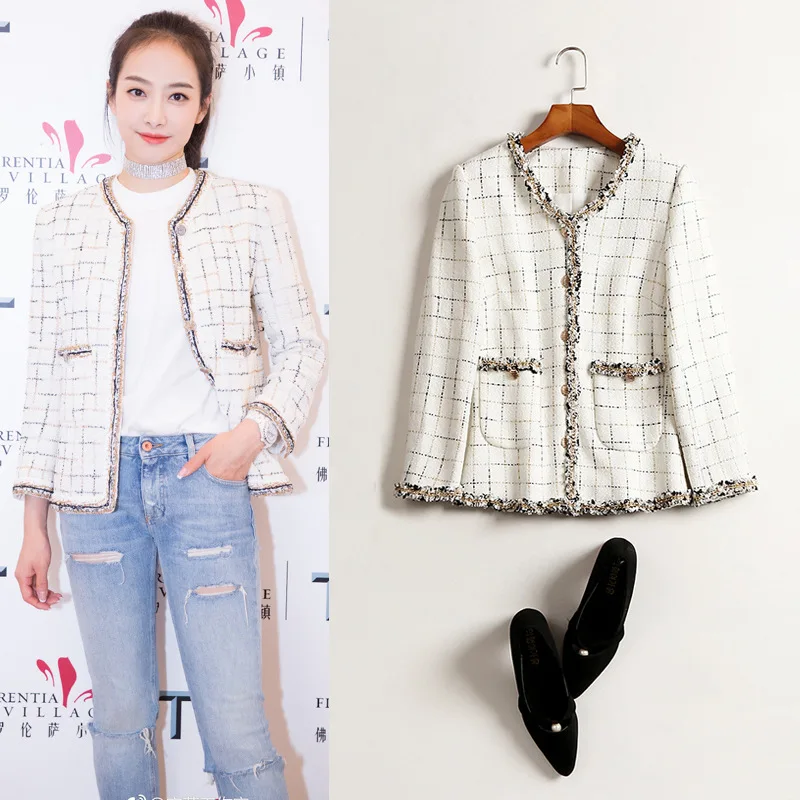 

New Autumn Women's Short-Style Woolen Flavor Long-sleeved Short Coats & Jackets