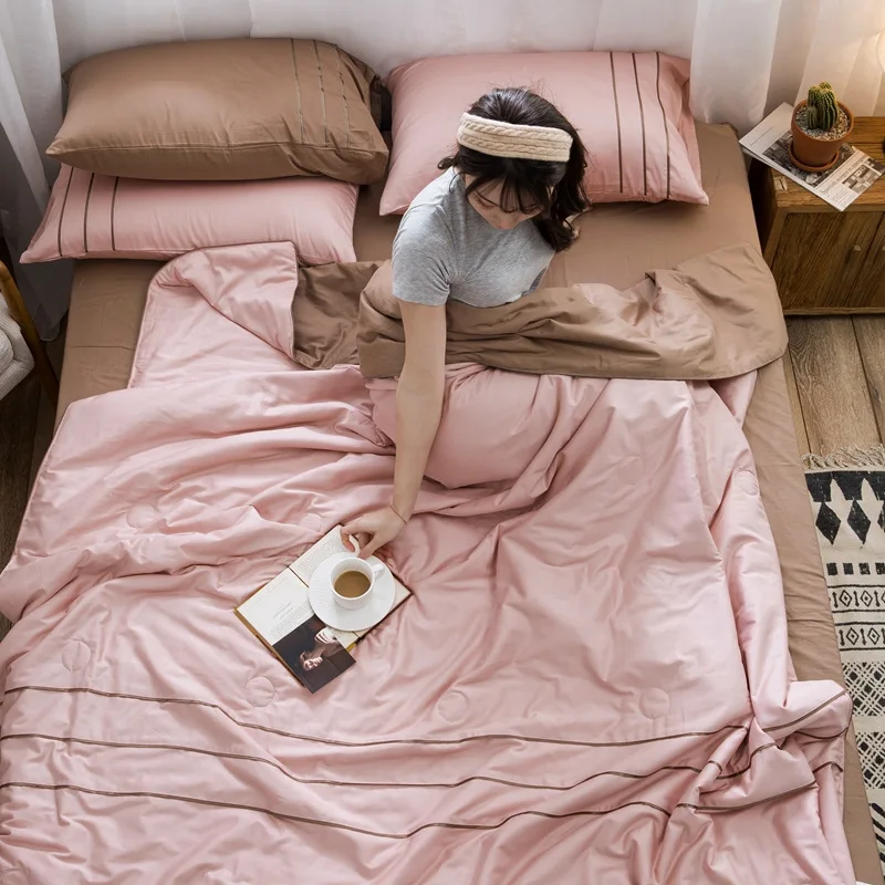 1 шт. в полоску стеганые одеяла с принтом летнее тонкое дышащее удобное одеяло