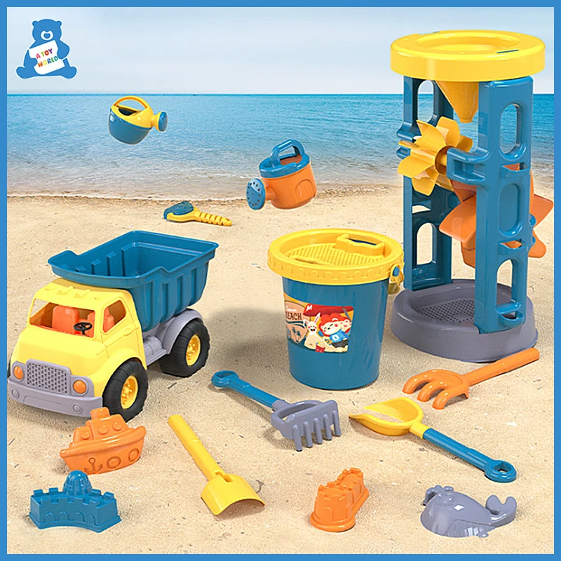 ของเล่นชายหาดสำหรับเด็ก Play ของเล่นน้ำ5-7Pcs ฤดูร้อน Beach เกมขุดทรายเครื่องมือของเล่นรถเข็นกลางแจ...