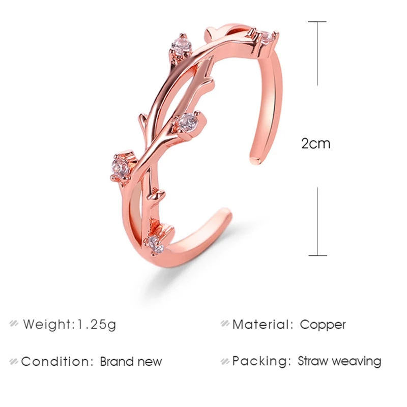 Роза/масло сладкого геометрический Круглый витой лес ветви дерева кольца для