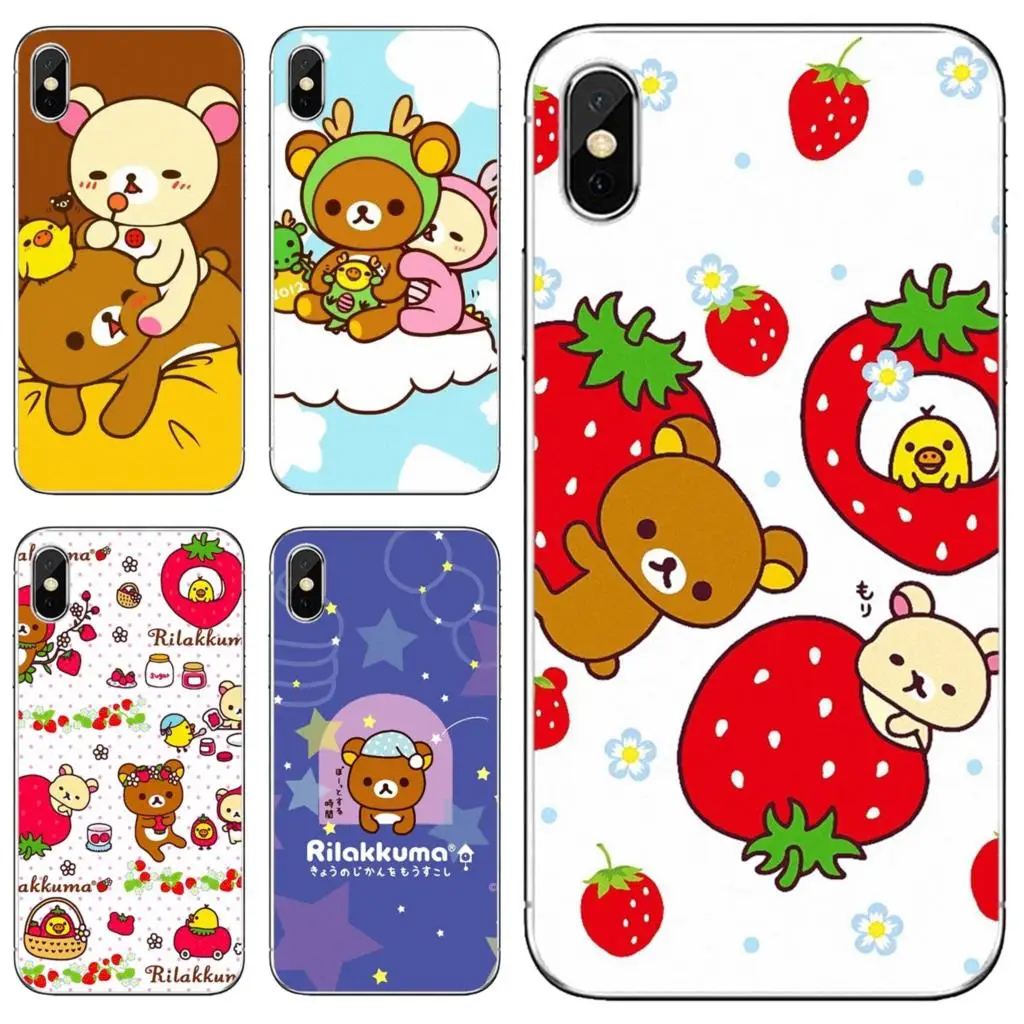 Японский мягкий кожаный чехол Rilakkuma Тедди для Xiaomi mi Redmi Note 3 4 4X 5 6 7 8 8t 9 9s 9t 10 pro lite |