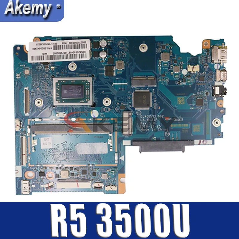 

Akemy For Lenovo Ideapad S340-14API Laptop Motherboard LA-H131P Motherboard CPU R5 3500U Tested OK FRU 5B20S42268 5B20S42464
