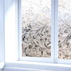 Оконная пленка статическая липкая ПВХ цветочный узор частная Взрывозащищенная матовая декоративная стеклянная Фольга для окна двери стола шкафа