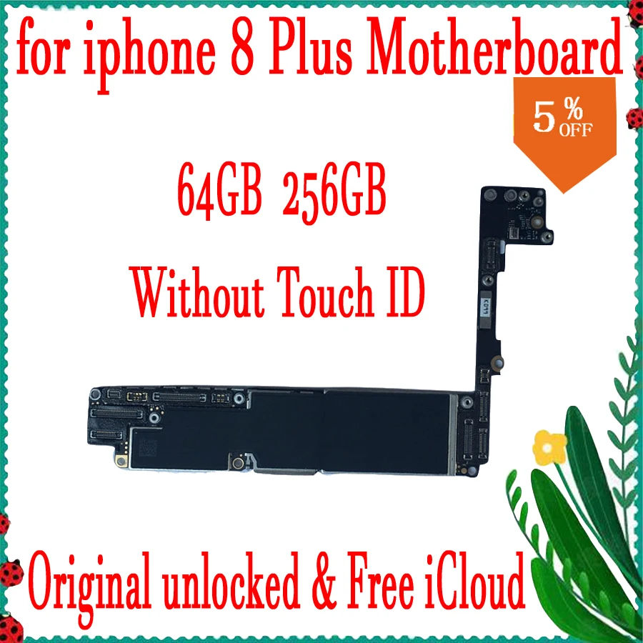 Для iphone 8 Plus 5,5 дюймов материнская плата разблокированная материнская плата NO Touch ID Оригинальная для iphone 8 Plus материнская плата 64 Гб 256 ГБ