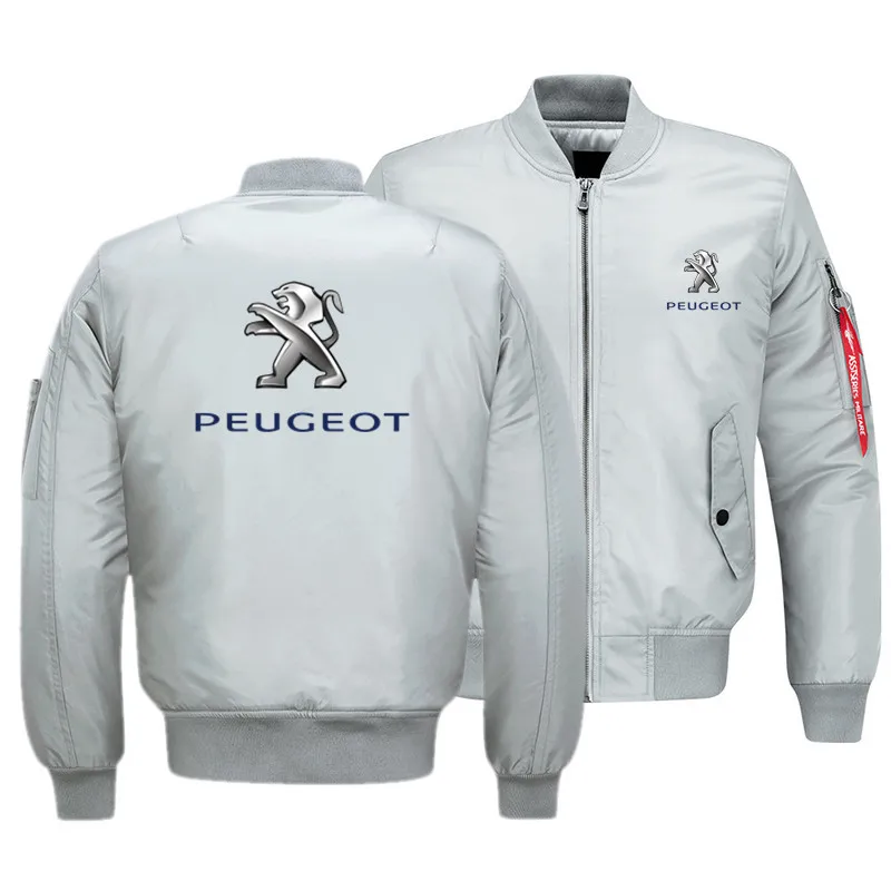 

spring and autumn new PEVGEOT CAR logo jacket men's fashion stand-up collar No. 1 bomber jacket men's baseball uniform jacket
