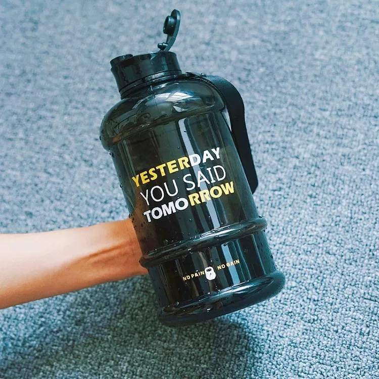 1.5L Transparent 700 мл/л большая емкость бутылка для воды для питья, Спортивная,, тренажерный зал, чайник для тренировки на открытом воздухе, для пикника, велосипеда, скалолазания, большая чашка, кувшин - Цвет: 1.5L Transparent