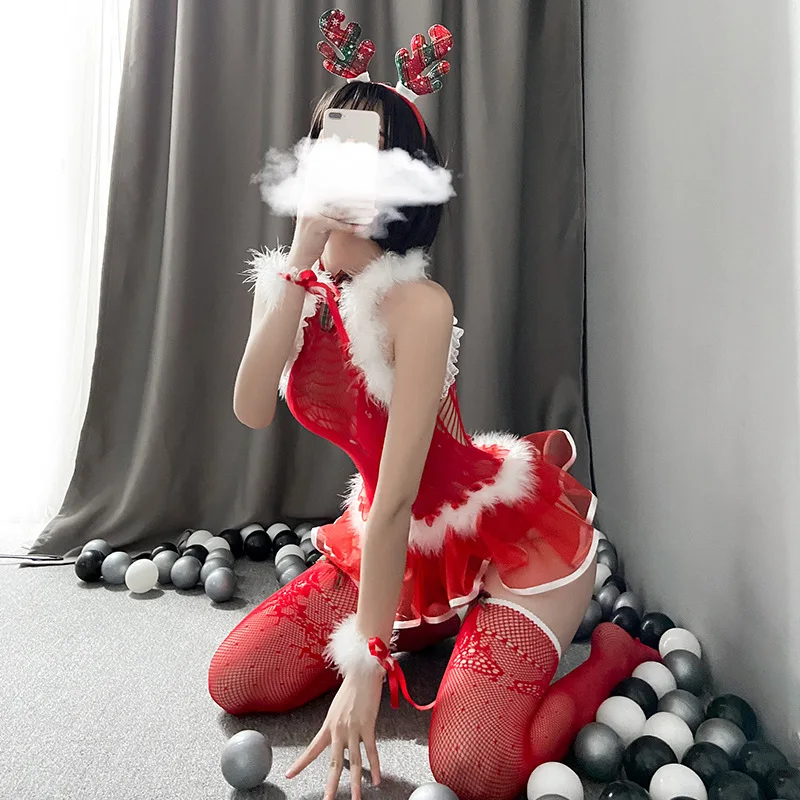 

Sexy Lingerie New Product Christmas Princess Dress Uniform Temptation One-piece Clothes Cosplay Comic Cute Girl Comic Exhibition