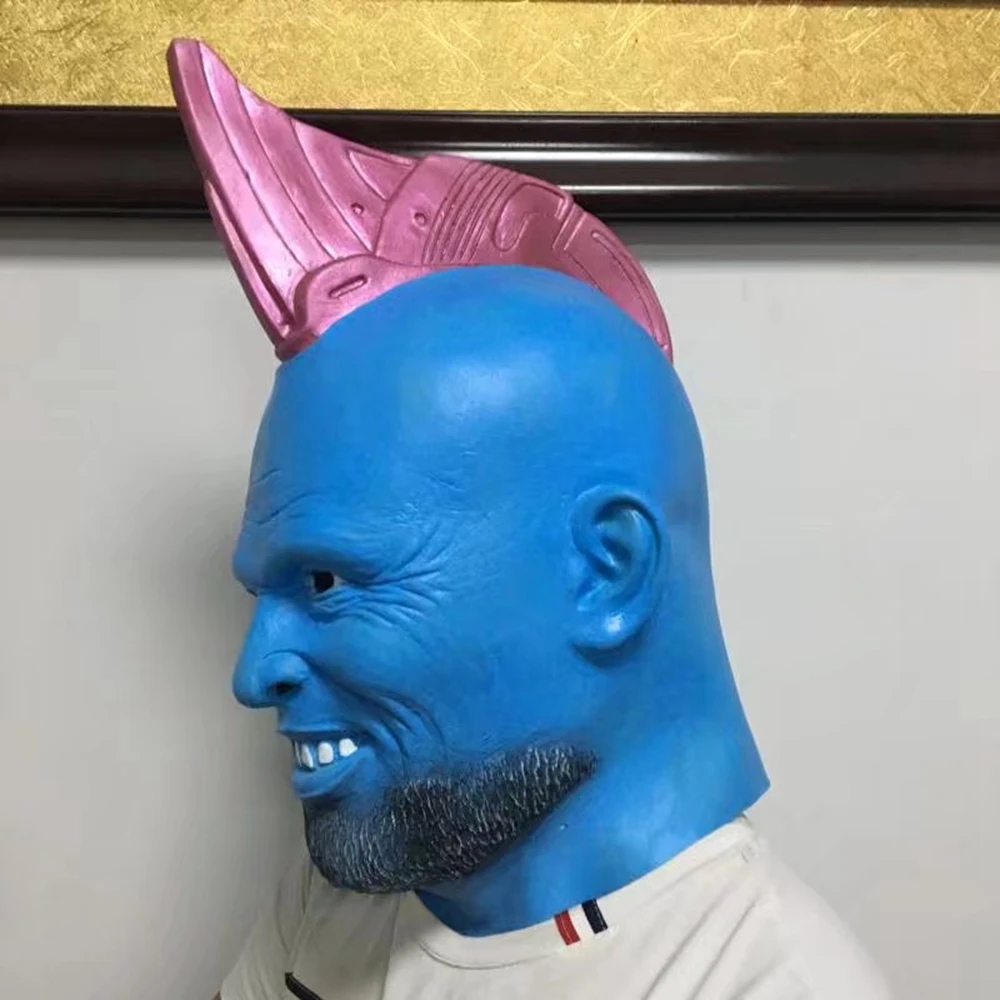 

Waylike Halloween Horror Mask Blue Latex Mask For Halloween Easter Party Costume Party Haunted House Horror Mask