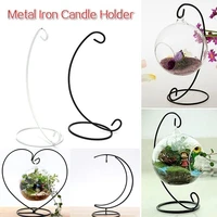 2020 new creative heartmoon shaped iron hanging holder plant glass vase stand