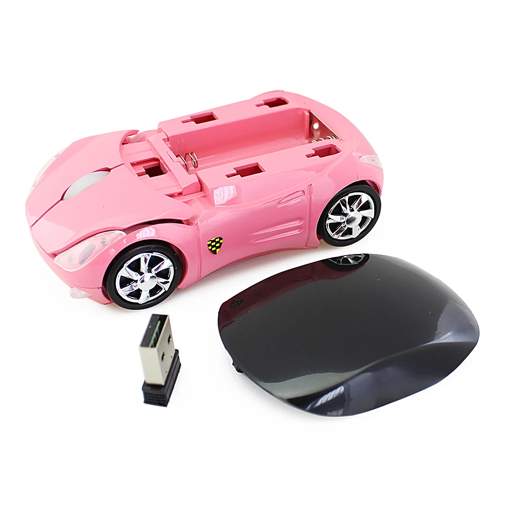 CHUYI мини 3D Автомобильная беспроводная мышь 1600 dpi USB оптическая компьютерная мышь дети милый розовый автомобиль Mause для девочки ноутбук Laptop персональный компьютер