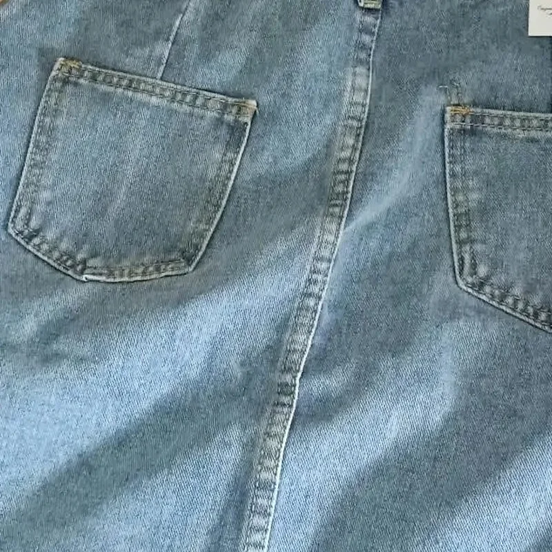 

Skirts Women Hole Stylish Retro Sexy Ulzzang Summer All-match Vacation Ins Vintage Feminine Denim Casual Large Size S-5XL A-line