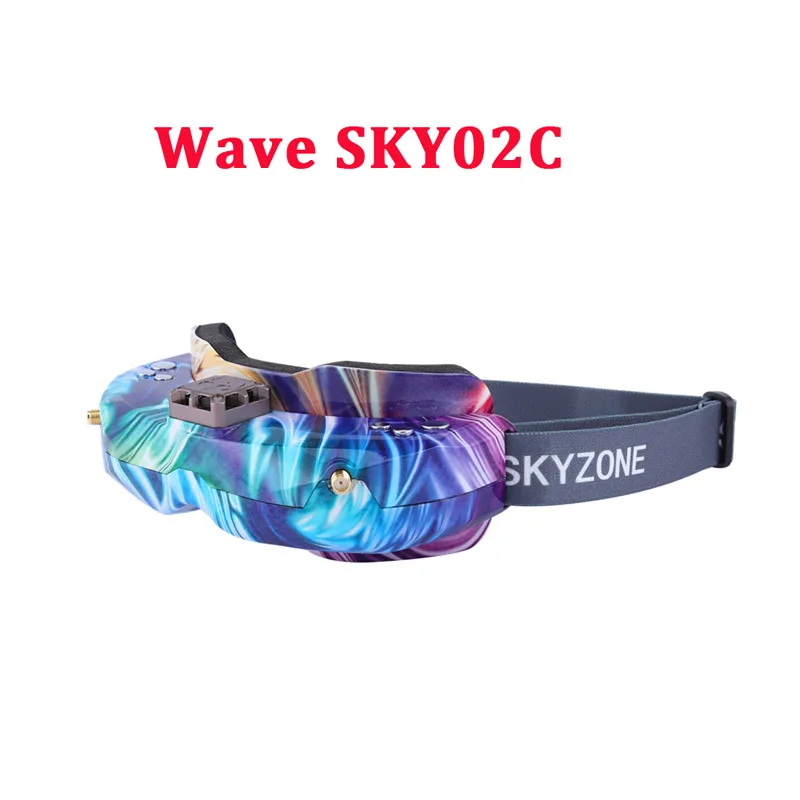 Skyzone SKY03O O светодиодный/SKY03S/SKY02C/SKY02X 5,8 ГГц 48CH разнообразие FPV очки для радиоуправляемого дрона Accs OSD DVR HDMI и головной вентилятор светодиодный - Цвет: Wave SKY02C