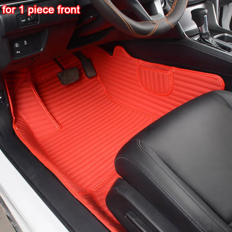 red 1 piece KADULEE изготовленный на заказ автомобильный коврик для Mazda 3 cx3 5 6 8 CX-5 CX-7 MX-5 CX-9 CX-4 atenza коврики стайлинга автомобилей, автомобильные аксессуары - Название цвета: red 1 piece