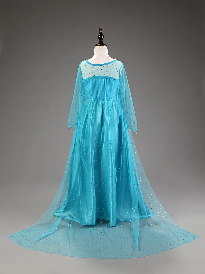 Новое платье Эльзы для девочек костюм детей модные вечерние платья Анны ролевых