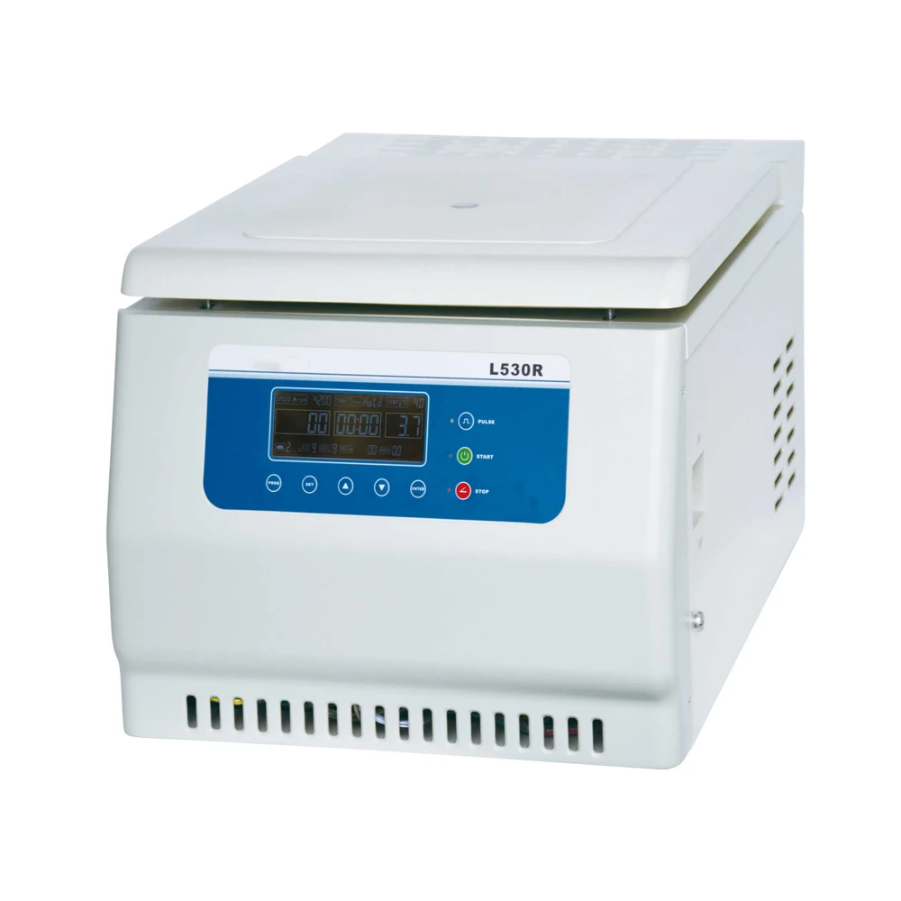 

Лабораторная настольная низкоскоростная рефрижераторная центрифуга L530R, максимальная скорость 5300 об/мин, максимальная емкость 5010xg RCF, макс...