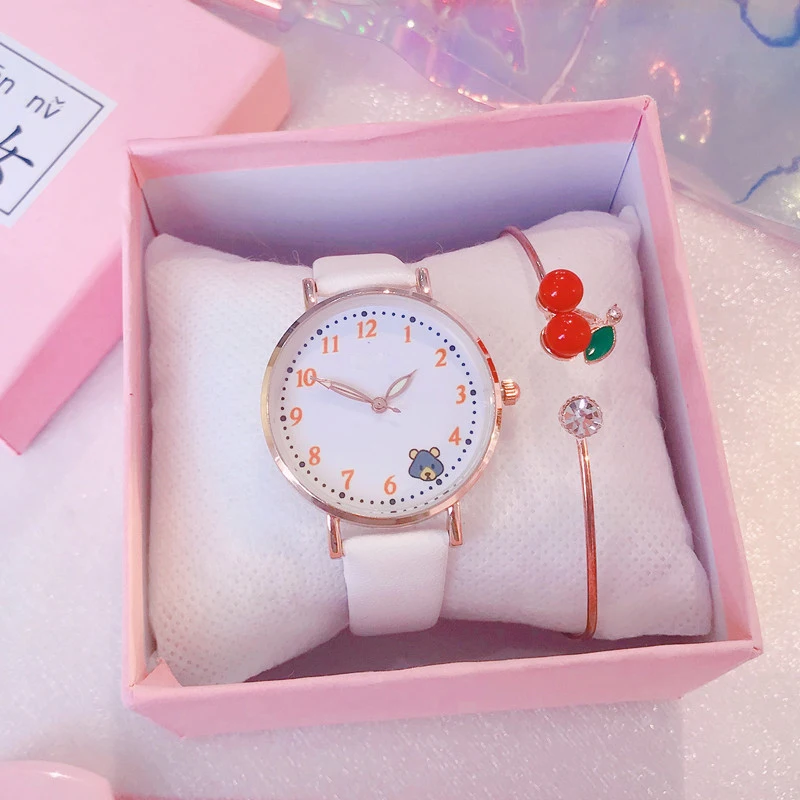 Новинка 2020 женские часы с указкой милые Мультяшные свежие одним и тем же