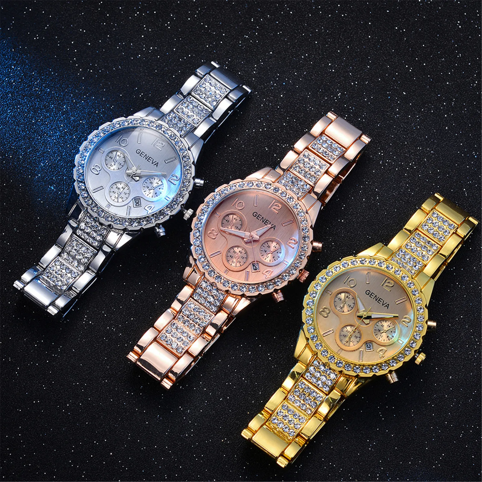 

Women's watch luxury full diamond stainless steel strap ladies quartz full diamond strap diamond watch HOT 40*
