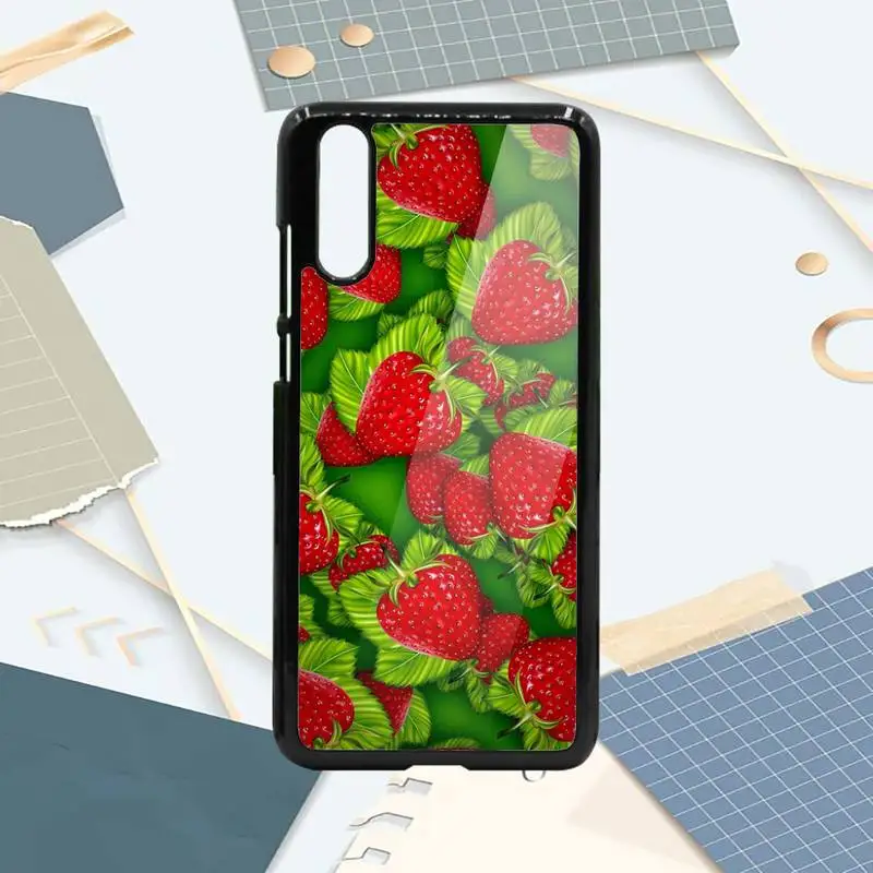 

Strawberry blueberry fruit Phone Case PC For Samsung galaxy S note 8 9 20 10 e lite2019 plus pro ultra