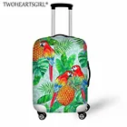Чехол для багажа twoheart sgirl, с цветами, птицами, для 18-32 дюймов, чехол для костюма, дорожная сумка, защитный эластичный чехол, чехол для багажа