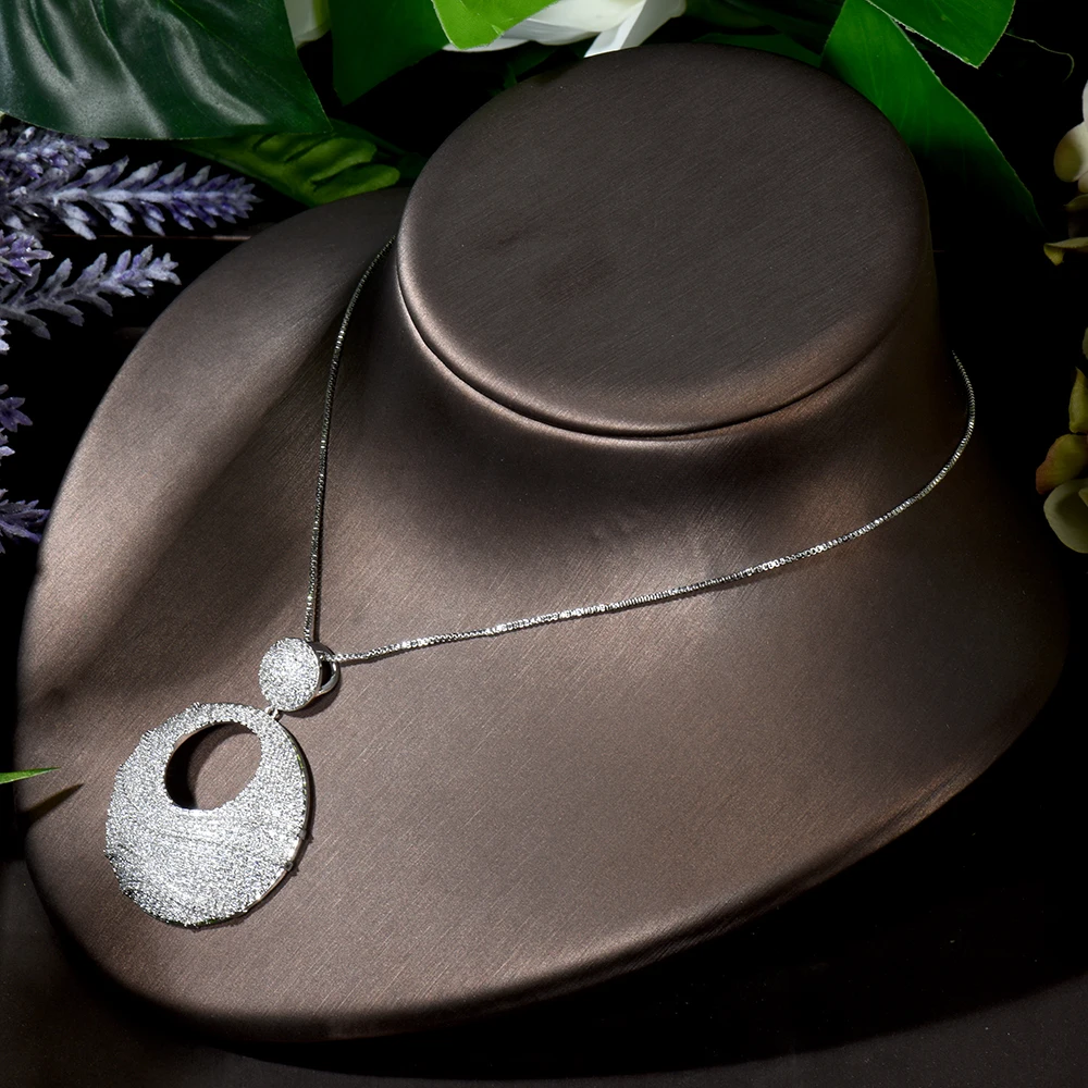 Набор украшений HIBRIDE Dubai с белыми кристаллами свадебный подарок нигерийские