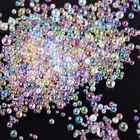 Сделай Сам, непористые прозрачные стеклянные бусины, дизайн ногтей, головной убор, бусины ручной работы, модные ювелирные изделия, аксессуары для женщин и девушек